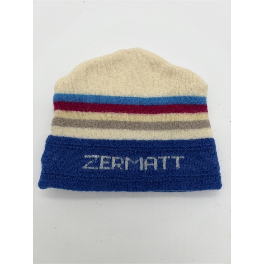 Vintage 70's?  Zermatt Pure Wool Beanie Skull Hat Cap